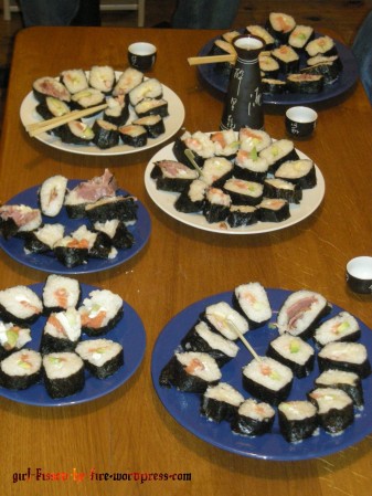 table nos 1ers sushis